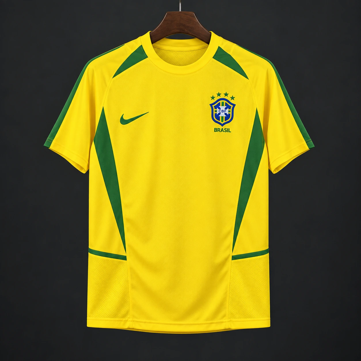 Brasil 2002, camisa amarela titular retrô